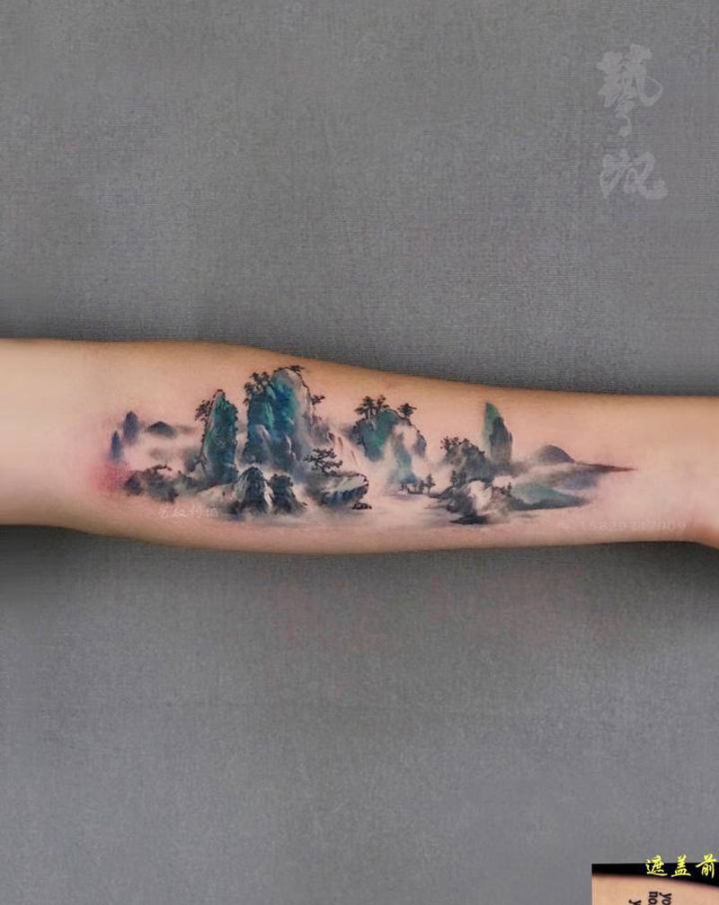 幽境纹身图片_手臂艺奴刺域纹身图案