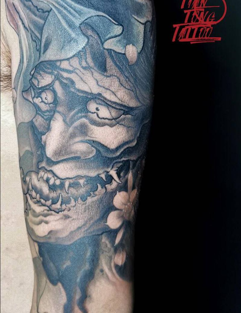 般若修改纹身图片_手臂新传统纹身图案