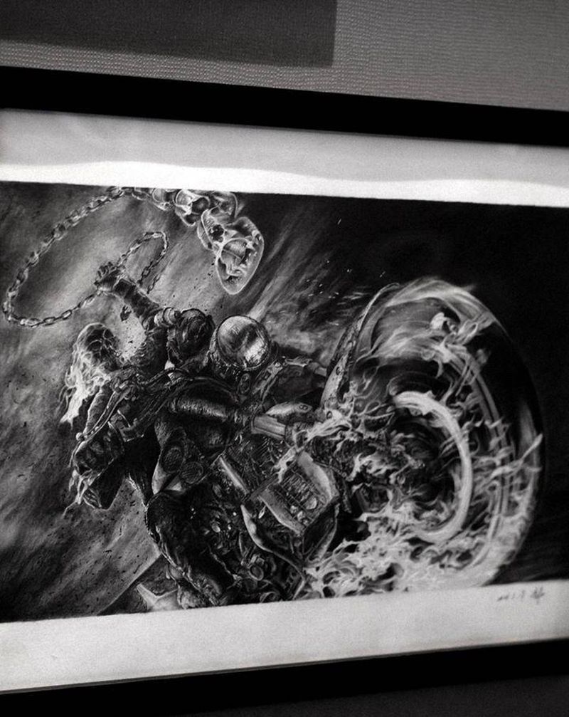 灵魂战车纹身图片_欧美写实纹身图案