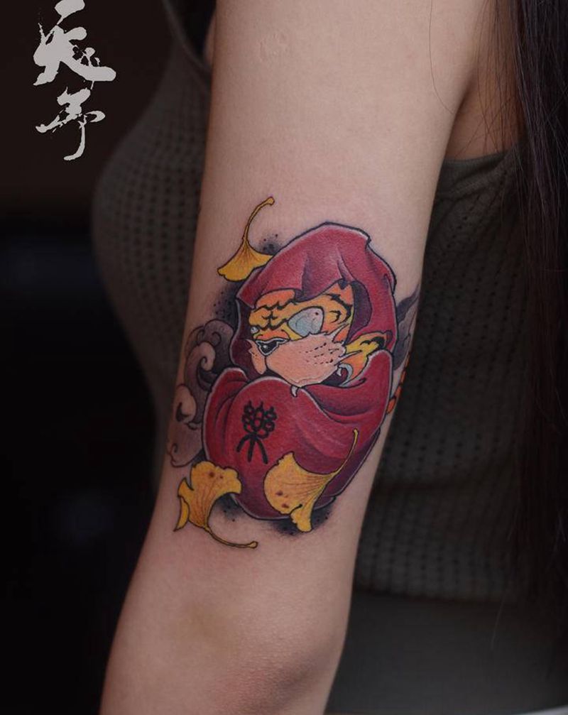 西安天予刺青彩色作品纹身图片_手臂纹身图案