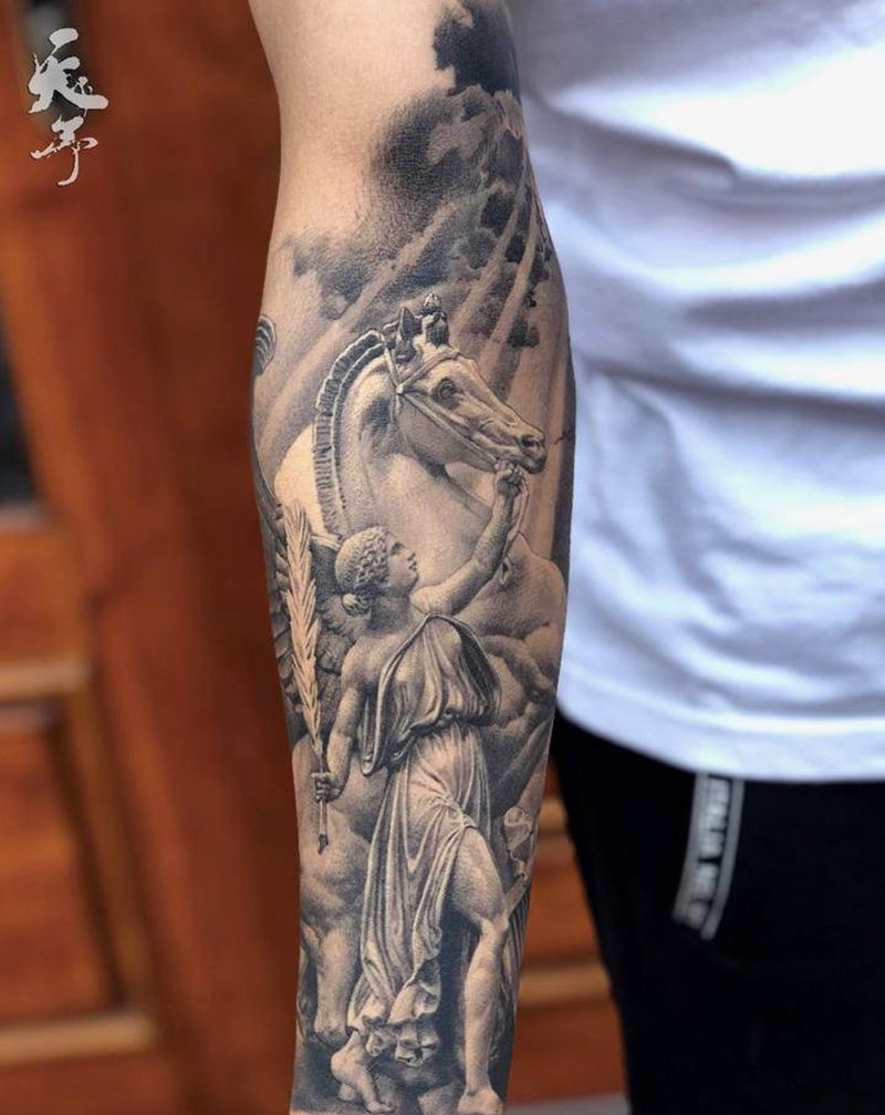 西安天予刺青写实作品（恢复后）纹身图片_手臂欧美写实纹身图案