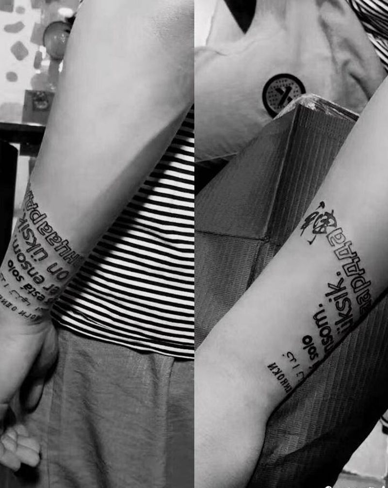 一组字体纹身图片_字体纹身图案