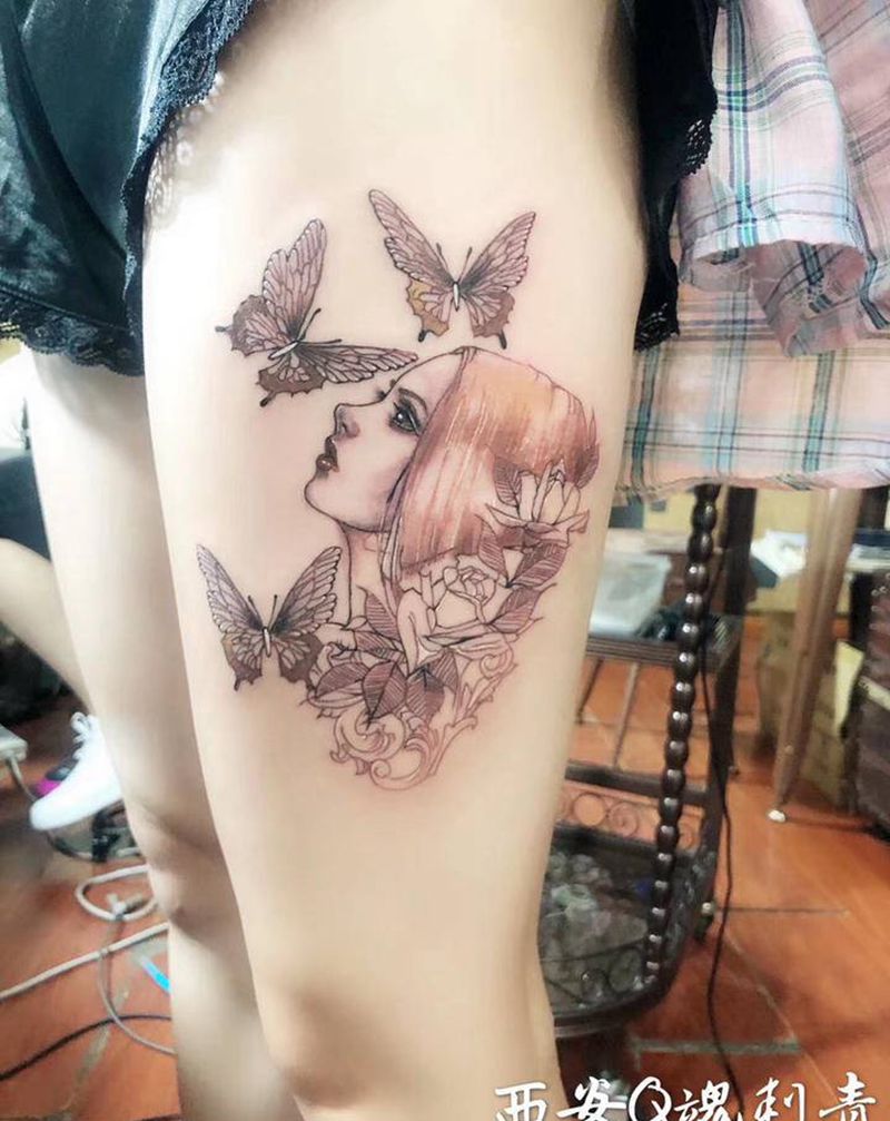 彩图一组纹身图片_腿部手臂纹身图案