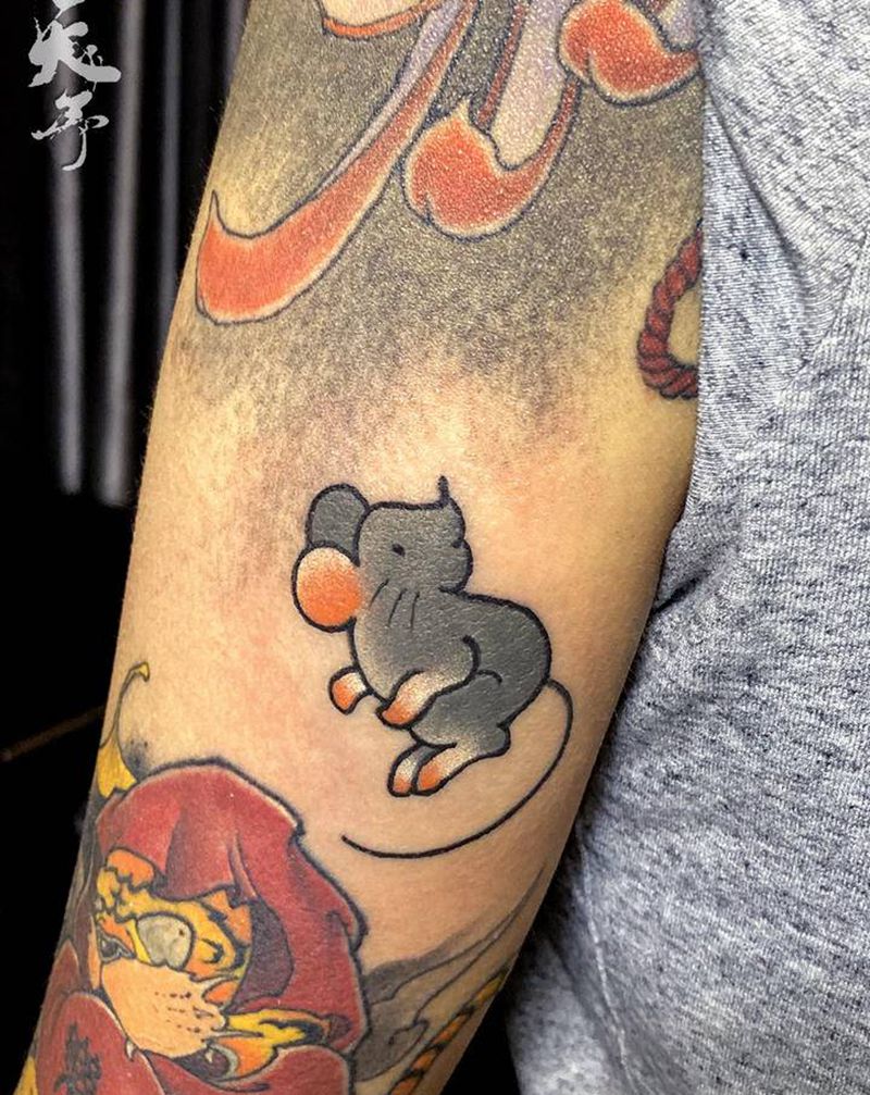 西安天予刺青彩色作品纹身图片_手臂New School纹身图案