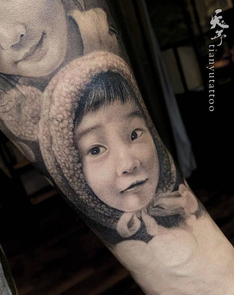 写实作品纹身图片_手臂欧美写实纹身图案