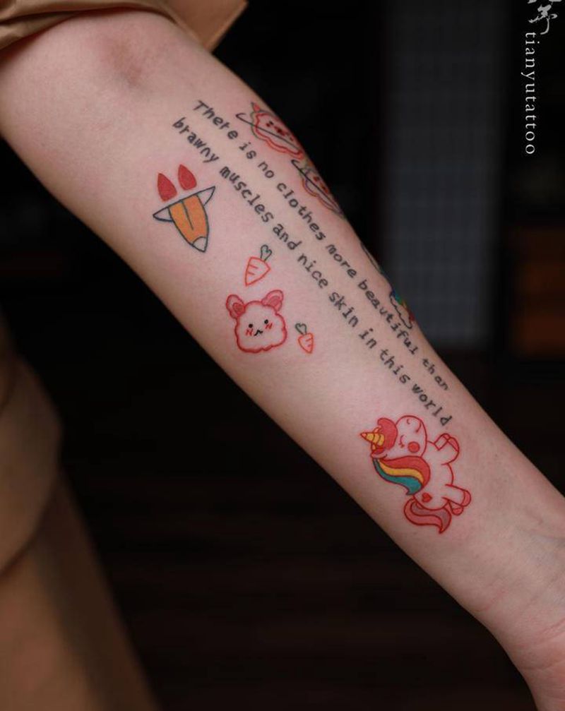 小臂图案添加纹身图片_手臂纹身图案