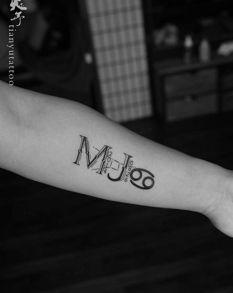 字母纹身纹身图片_手臂纹身图案