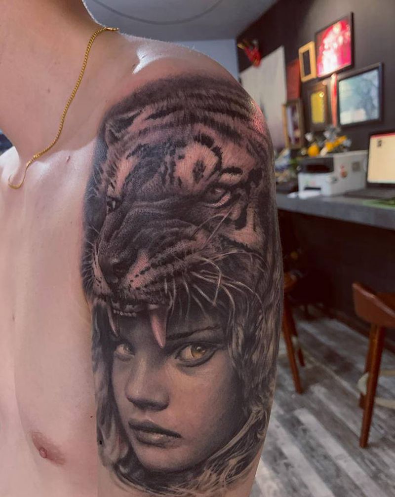 欧美写实纹身图片_欧美写实纹身图案