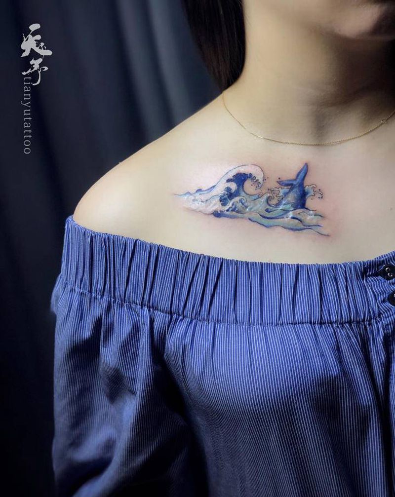 纹身遮盖纹身图片_胸部纹身图案