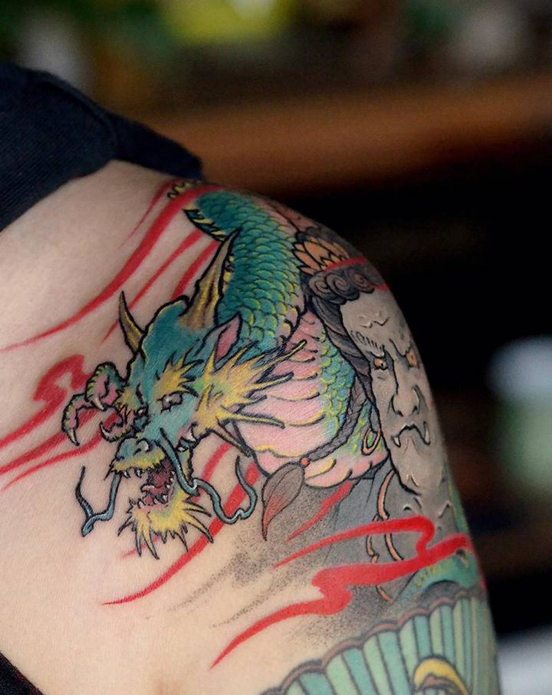 传统作品纹身图片_手臂新传统纹身图案