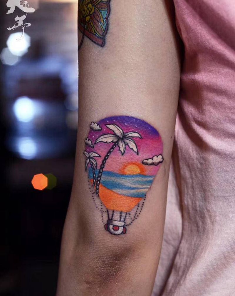 天予刺青彩色作品纹身图片_手臂纹身图案