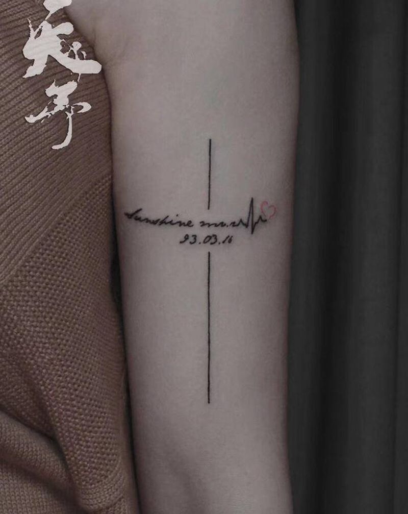 精致情侣图案纹身图片_手臂纹身图案