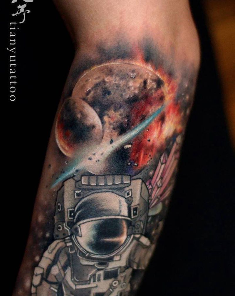NASA & universe纹身图片_手臂纹身图案