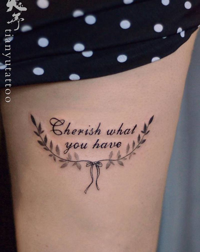 字母作品纹身图片_腿部纹身图案