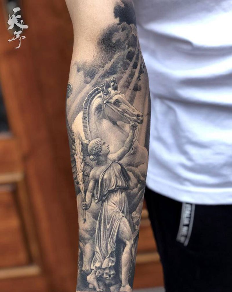 部分素描作品回顾纹身图片_欧美写实纹身图案