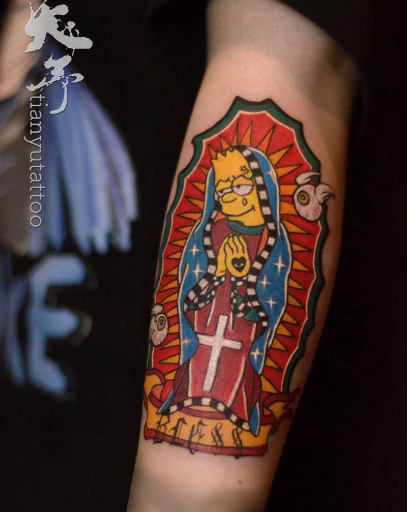 Old School：辛普森纹身图片_手臂Old School纹身图案