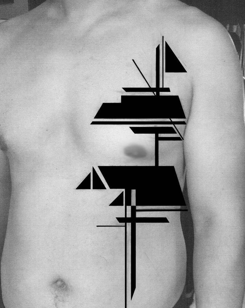 【客稿】几何图形遮盖旧纹身纹身图片_图腾纹身图案