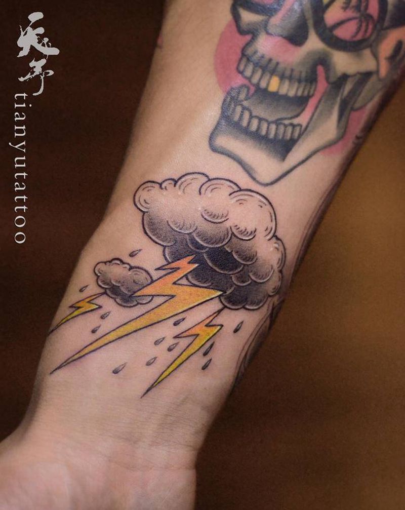 School风格：⛈⛈⛈⛈纹身图片_手臂New School纹身图案