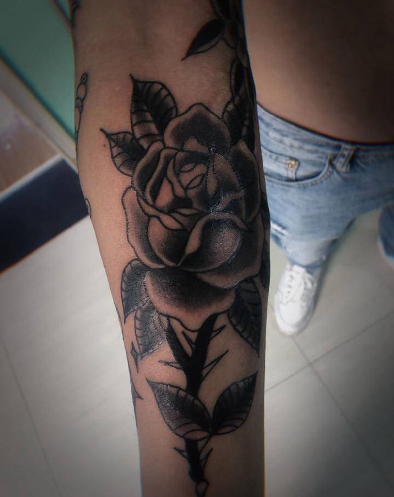 old school拼接纹身图片_手臂手部Old SchoolNew School纹身图案