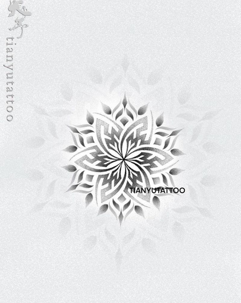 【手稿可约】梵花纹身图片_图腾点刺纹身图案