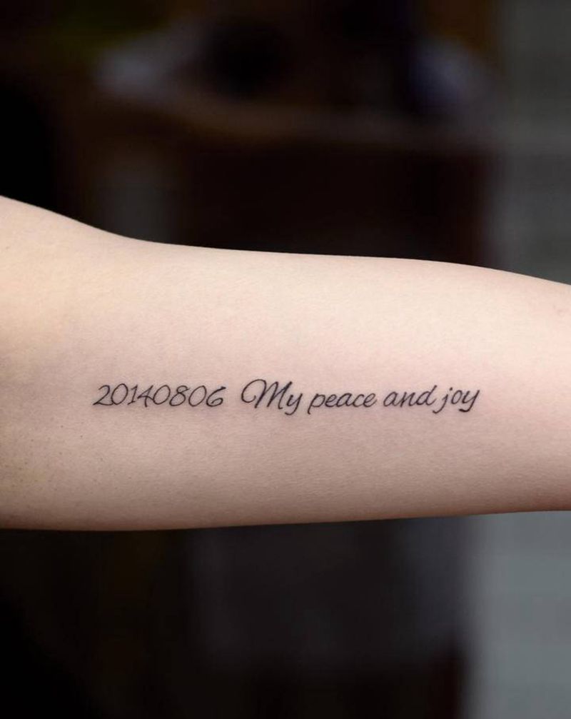 【每日作品】小清新字母纹身图片_手臂几何纹身图案