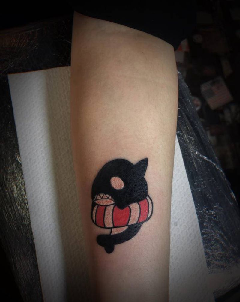 小虎鲸纹身图片_手臂手部Old SchoolNew School纹身图案