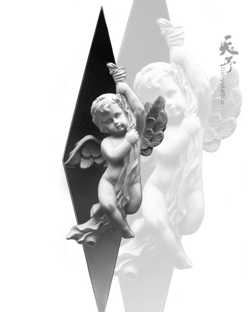 西安天予刺青写实手稿纹身图片_手臂腿部欧美写实纹身图案