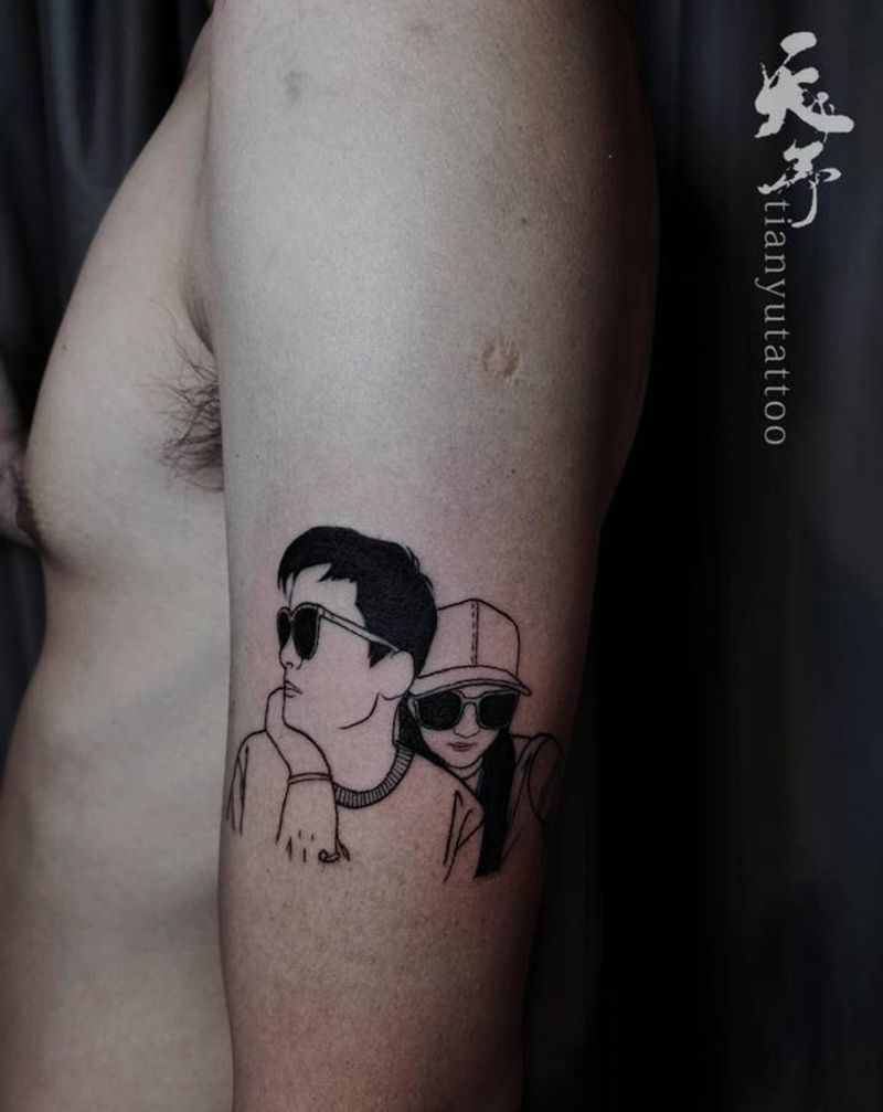 西安天予刺青小清新纹身作品纹身图片_手臂几何纹身图案