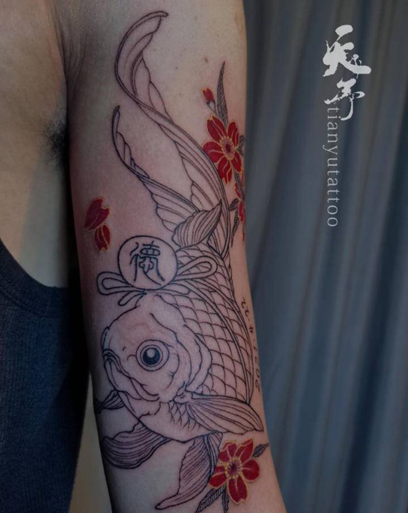 西安天予刺青新传统纹身作品纹身图片_手臂新传统纹身图案