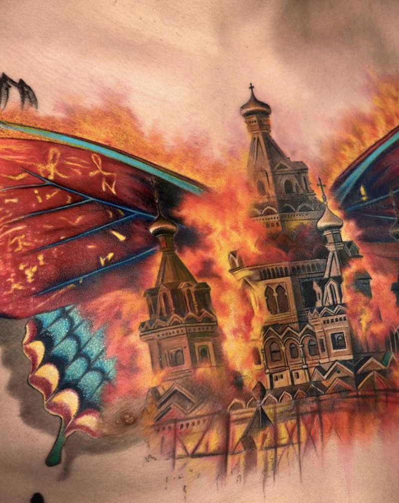 西安天予刺青写实纹身作品纹身图片_胸部欧美写实纹身图案