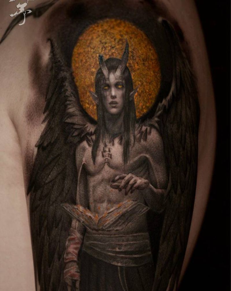 西安天予刺青写实作品纹身图片_手臂欧美写实纹身图案