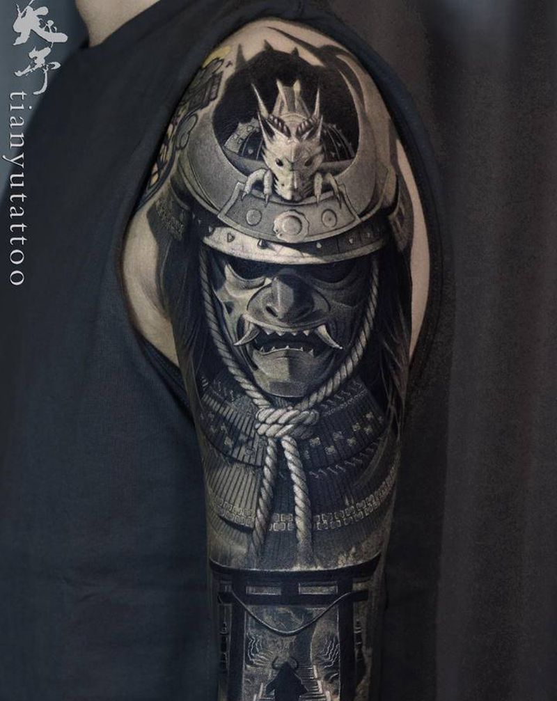 西安天予刺青遮盖纹身作品纹身图片_手臂欧美写实纹身图案