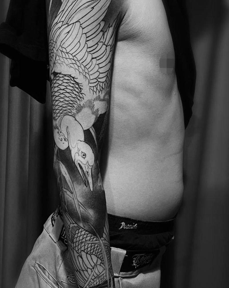 西安天予刺青新传统纹身作品纹身图片_手臂新传统纹身图案