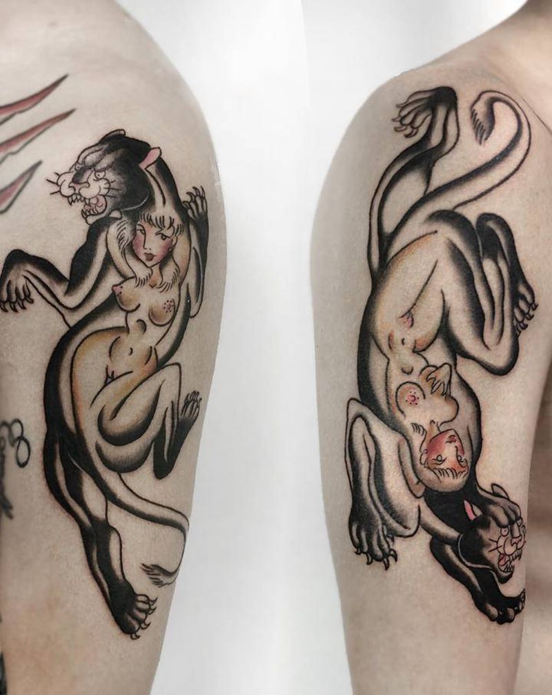 Old school纹身图片_肩部Old School纹身图案