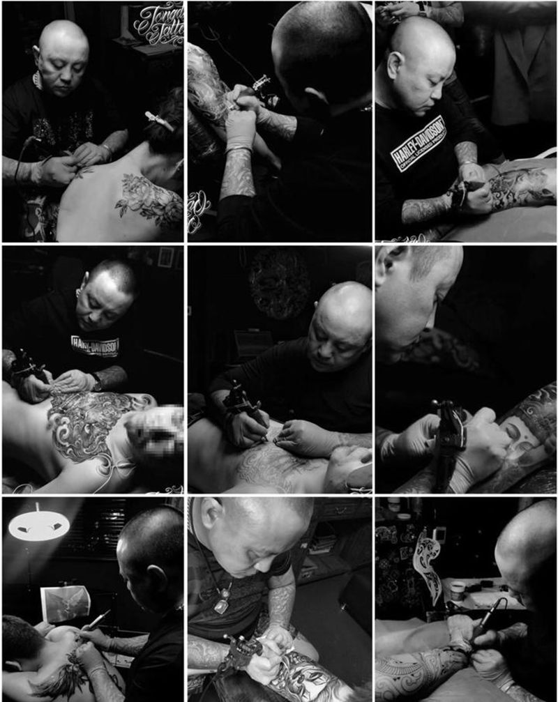 纹身师李振宇纹身图片_新传统老传统纹身图案