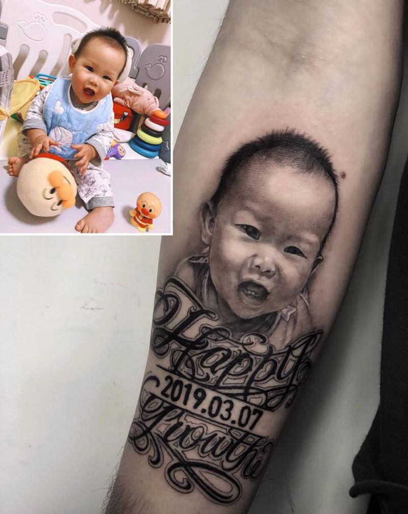 肖像纹身图片_手臂欧美写实纹身图案