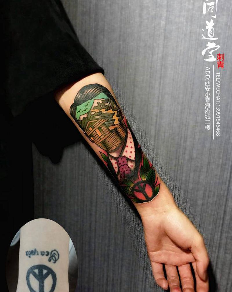 遮盖老纹身纹身图片_手臂New SchoolOld School纹身图案