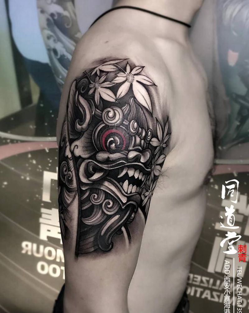 修改老纹身纹身图片_手臂新传统水墨纹身图案