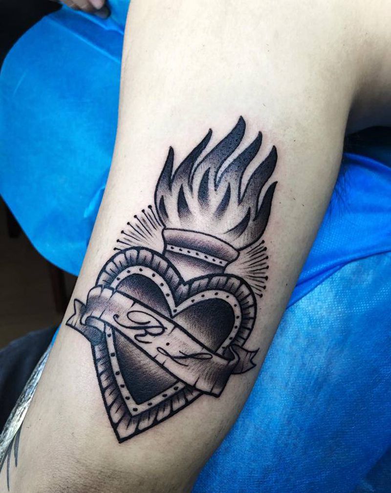 ❤️纹身图片_手臂Old School纹身图案