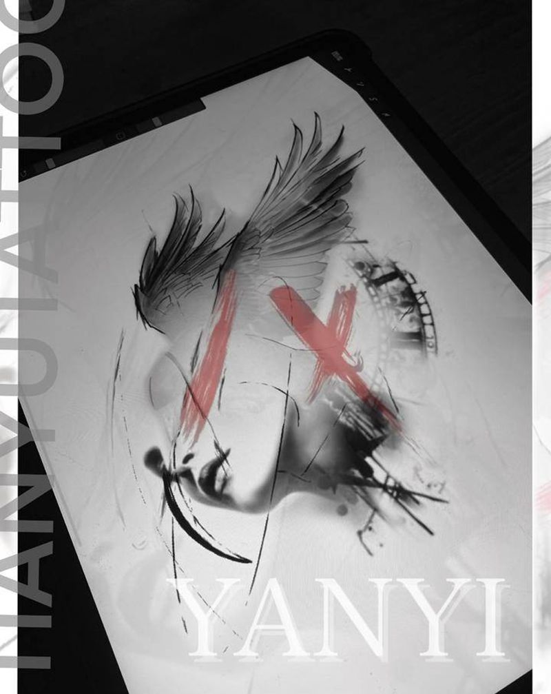 【客稿】胸前设计图案纹身图片_水墨图腾纹身图案