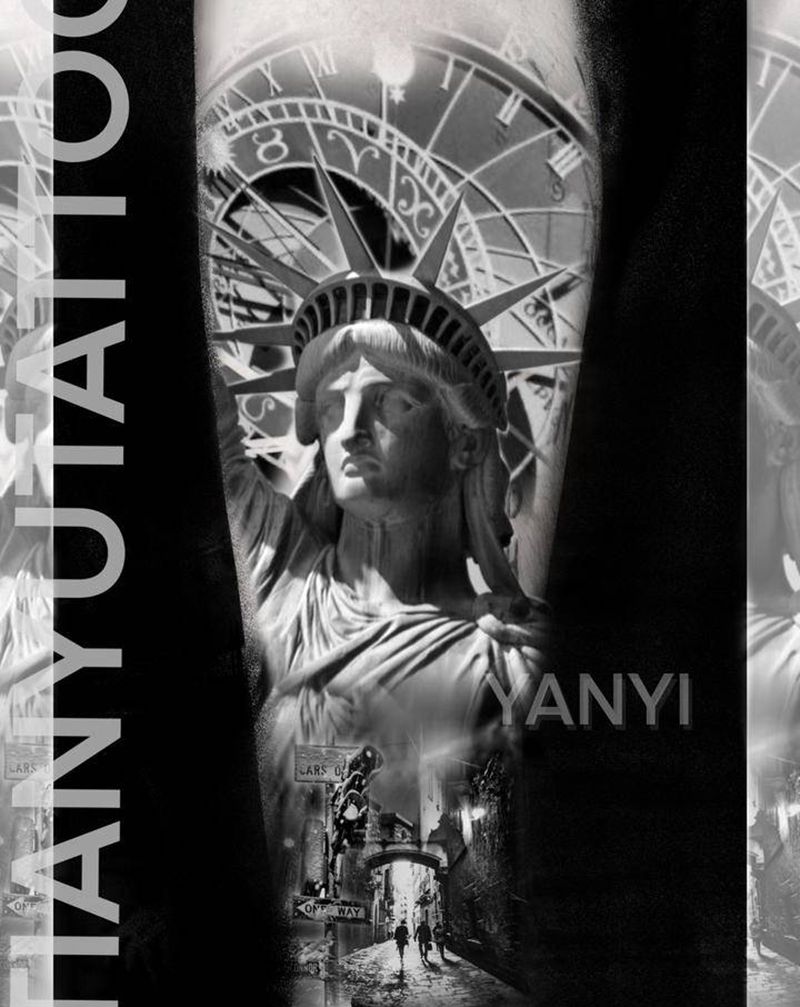 【手稿可约】写实效果图纹身图片_欧美写实纹身图案