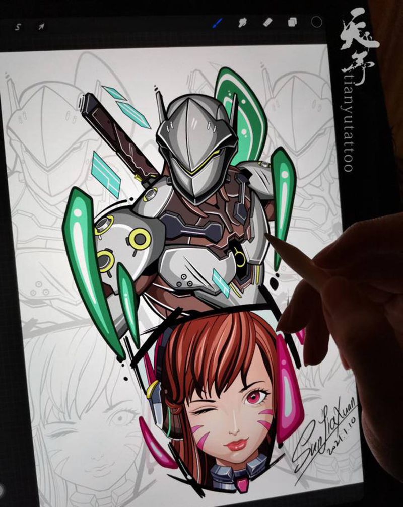 【客稿】纹身图片_New School纹身图案