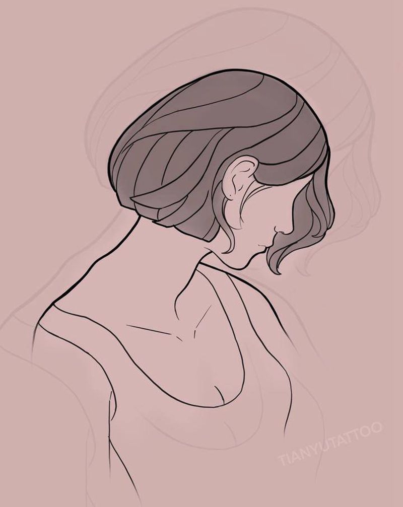 【手稿可约】简约小清新纹身图片_图腾几何纹身图案