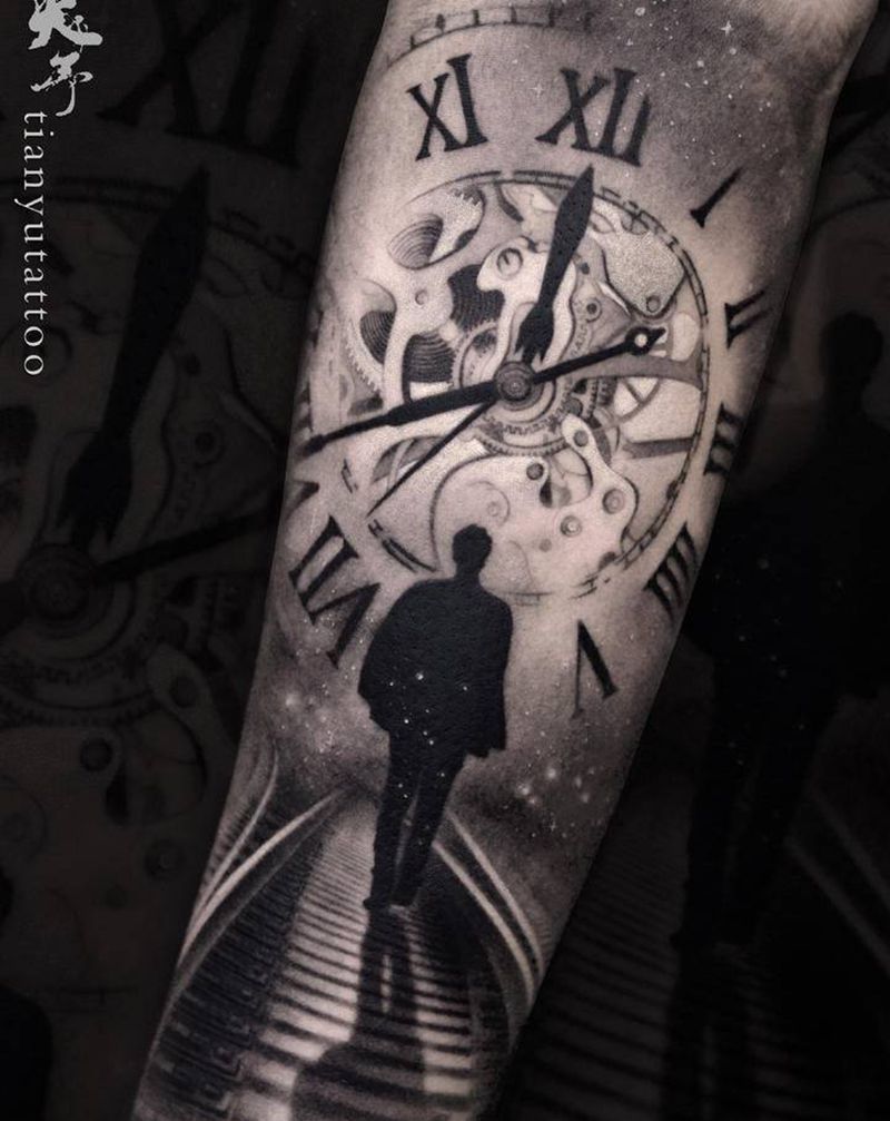 小臂写实纹身图片_手臂欧美写实纹身图案