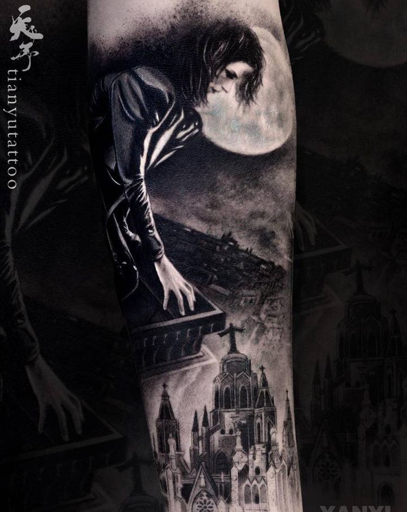 天予刺青彦伊写实作品纹身图片_手臂欧美写实纹身图案