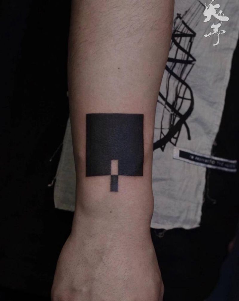 西安天予刺青几何纹身作品纹身图片_手臂几何纹身图案