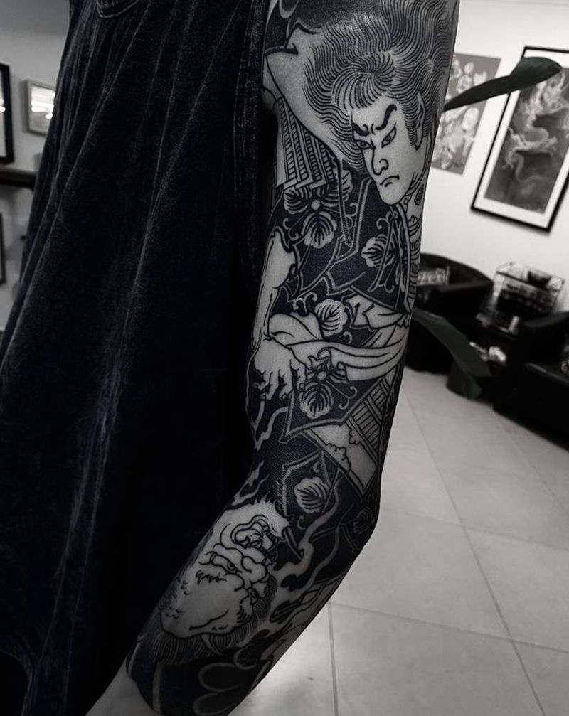 A纹身图片_腿部手臂新传统欧美写实纹身图案