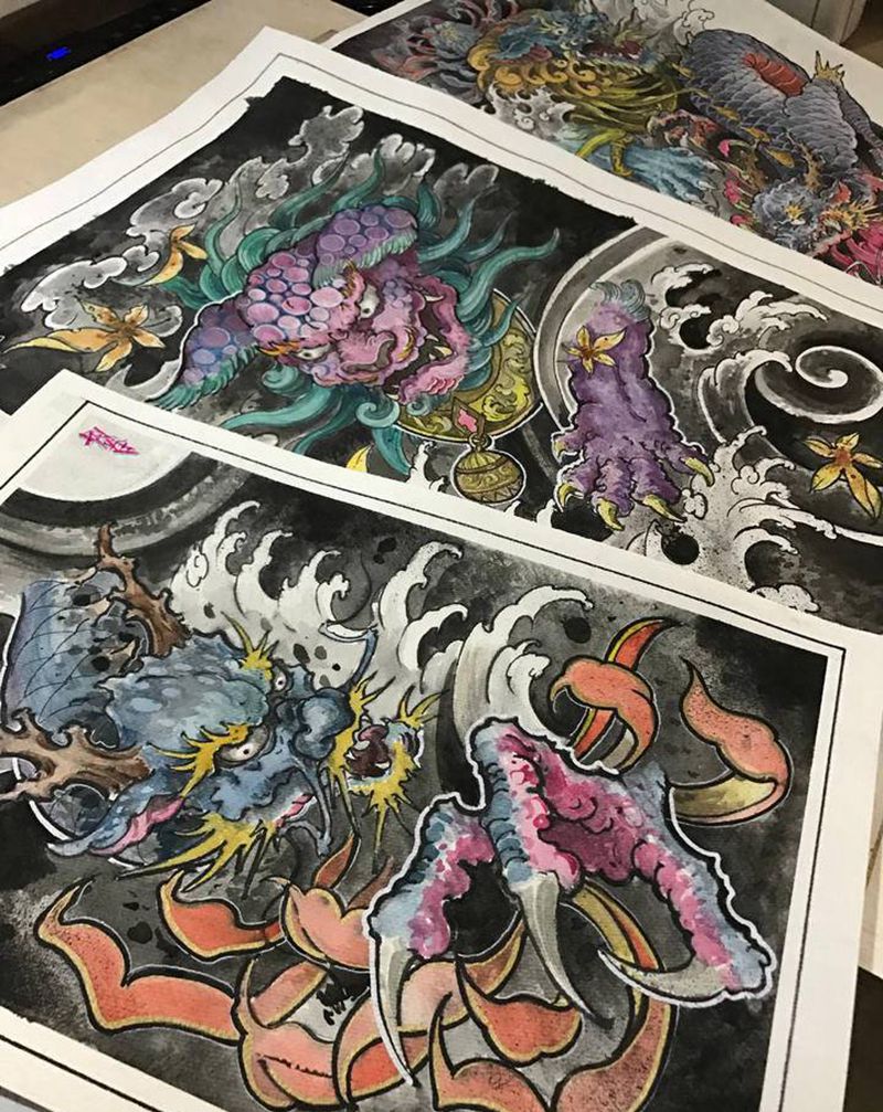 A纹身图片_腿部手臂新传统欧美写实纹身图案