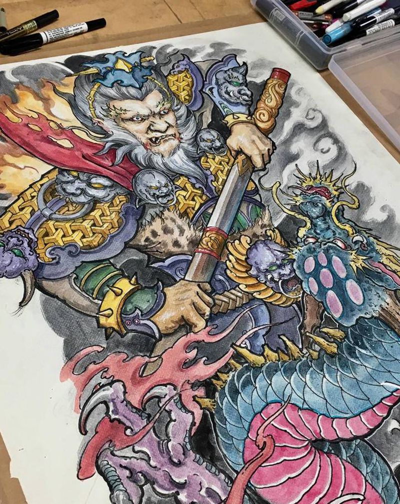 A纹身图片_腿部手臂新传统欧美写实纹身图案