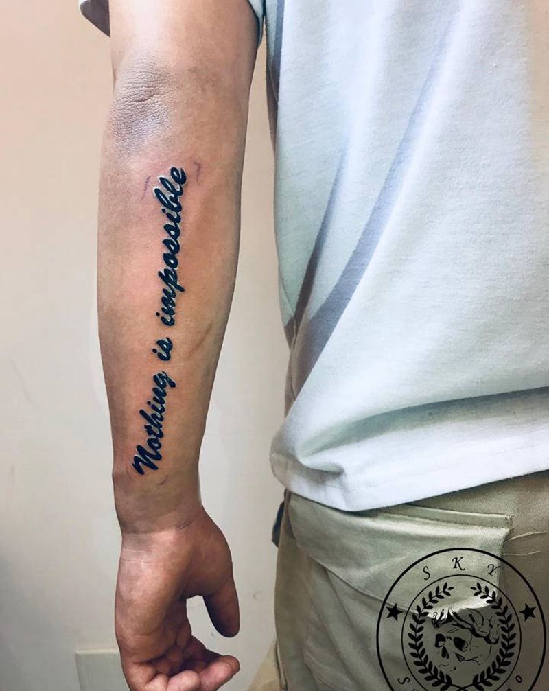 字母纹身图片_手臂纹身图案